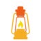 vector illustration of a camp lantern on white