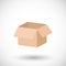 Vector illustration cardboard box flat icon