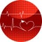 Vector illustration cardiogram of love