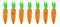 Vector illustration of an carrot Cute cartoon vegetable vector character set isolated on white. Emotions. Stickers. kawaii