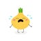 Vector illustration of cartoon crying onion