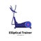 Vector illustration cartoon elliptical trainer