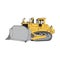 Vector illustration with cartoon flat industrial excavator. Vector construction equipment. Mining flat transportation