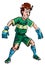 Vector illustration cartoon goalkeeper getting ready to catch the ball