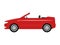 Vector illustration of a cartoon red car cabriolet