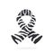 Vector illustration in cartoon style. Ribbon with zebra print, international symbol of Carcinoid cancer and rare-disease awareness