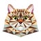 Vector illustration of cat polygon graphics