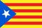 Vector illustration of Catalonia independence flag. Blue estelada.