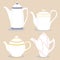 Vector illustration for ceramic teapot