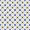 Vector illustration, ceramic tiles, blue and yellow pattern, geometric ornament