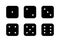Vector illustration of chance and luck game dices for casino, gamble. Cube icons isolated. Symbol of win, success, lucky bet, risk