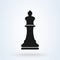 Vector illustration of chess king icon black