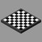 Vector illustration of a chessboard. Chessboard game icon.
