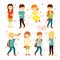 Vector illustration of children