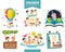 Vector Illustration Of Children Activities Set