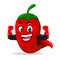 vector illustration of chilli mascot or character