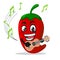 vector illustration of chilli mascot or character