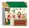 Vector illustration of a Chinese herbal tea shop in Hong Kong