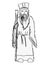 Vector illustration of Chinese wise man