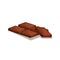 Vector illustration of chocolate bar slices. Milk chocolate. Dark chocolate. Sweets