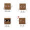 Vector illustration of chocolate character with various cute expression, sweet choco