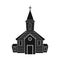 Vector illustration of church and orthodox symbol. Set of church and bible vector icon for stock.