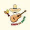 Vector illustration of Cinco de Mayo celebration background.