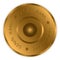 Vector illustration close-up, bronze metal button with inscription