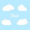 Vector illustration of clouds collection.