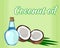 Vector illustration of coconut oil bottle