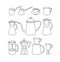 Vector illustration of coffee makers.