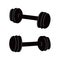 Vector illustration of collapsible dumbbells.