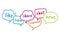 Vector illustration of a collection of chat clouds or colorful speak bubble. Suitable for illustrations of social media activities