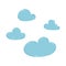 Vector illustration of collection of clouds on a white background