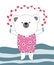 Vector illustration collection Of cute little bears designed with doodle style in valentine\\\'s theme