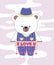 Vector illustration collection Of cute little bears designed with doodle style in valentine\\\'s theme