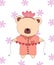 Vector illustration collection Of cute little bears designed with doodle style in valentine\\\'s theme