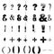 Vector illustration collection of punctuation marks