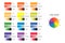 Vector illustration of color circle, hue, saturation, value, infographics