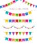 Vector Illustration of Colorful Garlands