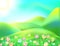 Vector illustration of colorful nature. Cartoon landscape of a sunny summer day. Children background depicts a forest, mountain, r