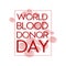 Vector illustration concept of banner for World blood donor day.