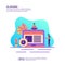 Vector illustration concept of blogging. Modern illustration conceptual for banner, flyer, promotion, marketing material, online