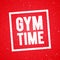 Vector Illustration Concept Gym Time. Fitness Gym Muscle Workout. Inspiring And Motivation Quote Poster. Typography On Grunge Tex