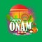 Vector illustration concept of Happy Onam festival greeting.