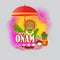 Vector illustration concept of Happy Onam festival greeting.