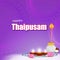 Vector illustration concept of Happy Thaipusam or Thaipoosam greeting.