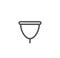 Vector illustration concept of Women menstrual cup symbol icon