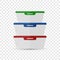 Vector illustration of a container for products. A tray of plastic or glass for food storage and lunch. Layers grouped for easy e