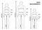 Vector illustration of contoured man, women and boy in full length with measurement lines of body parameters.